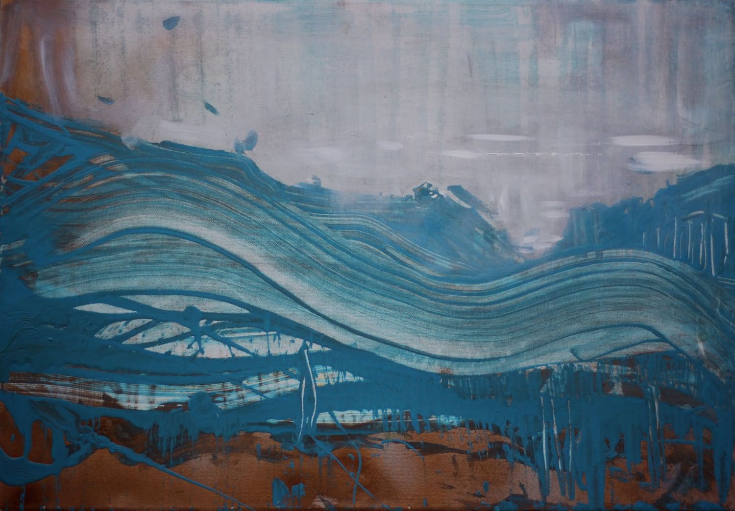 Waves,  oil on canvas, 65,5x45,5cm, 2020